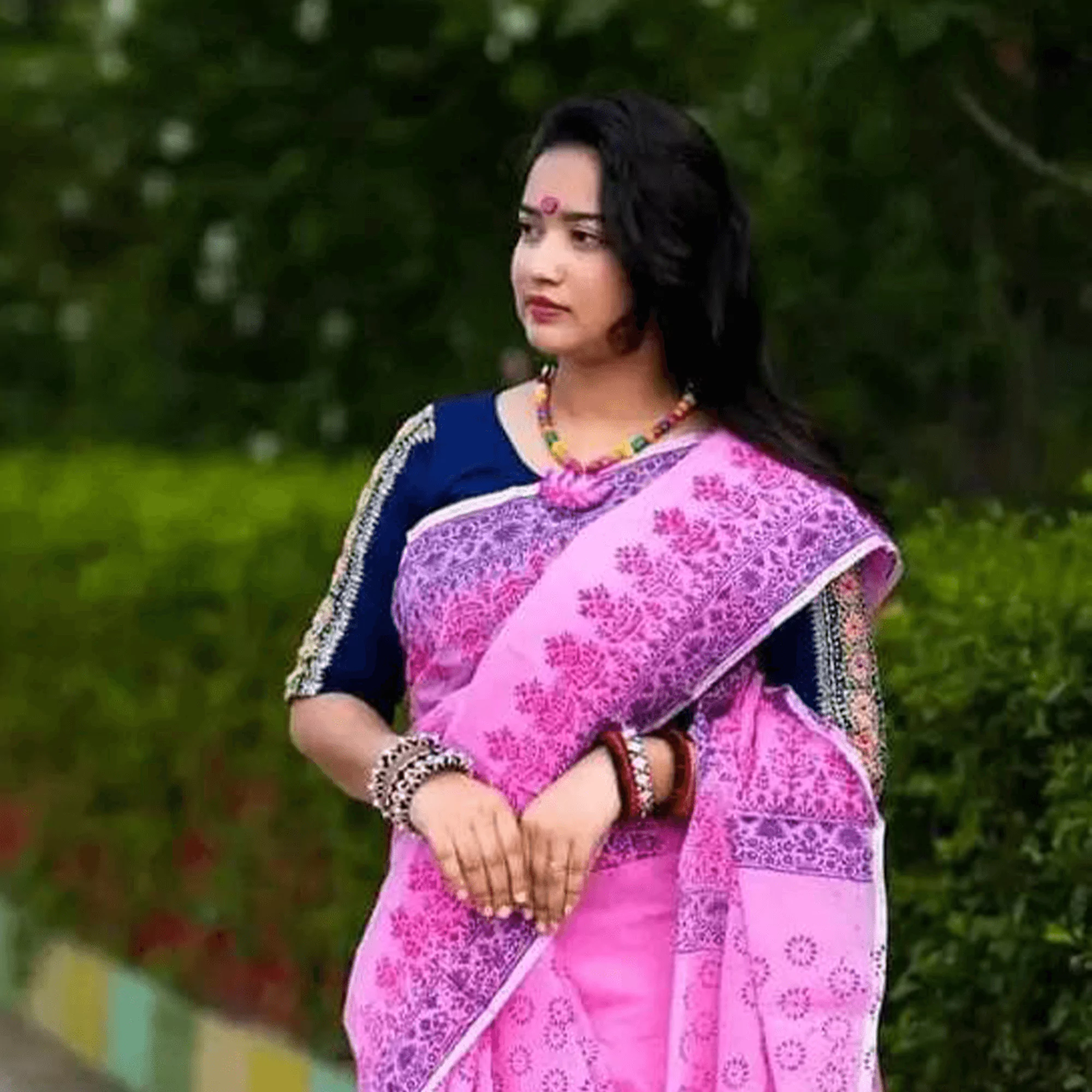 সহজিয়া বেবি পিংক নকশী শাড়ি