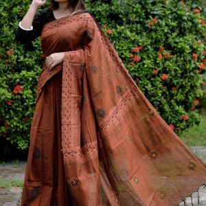 পিওর কটন ম্যাটেরিয়াল ১৪ হাতের শাড়ি