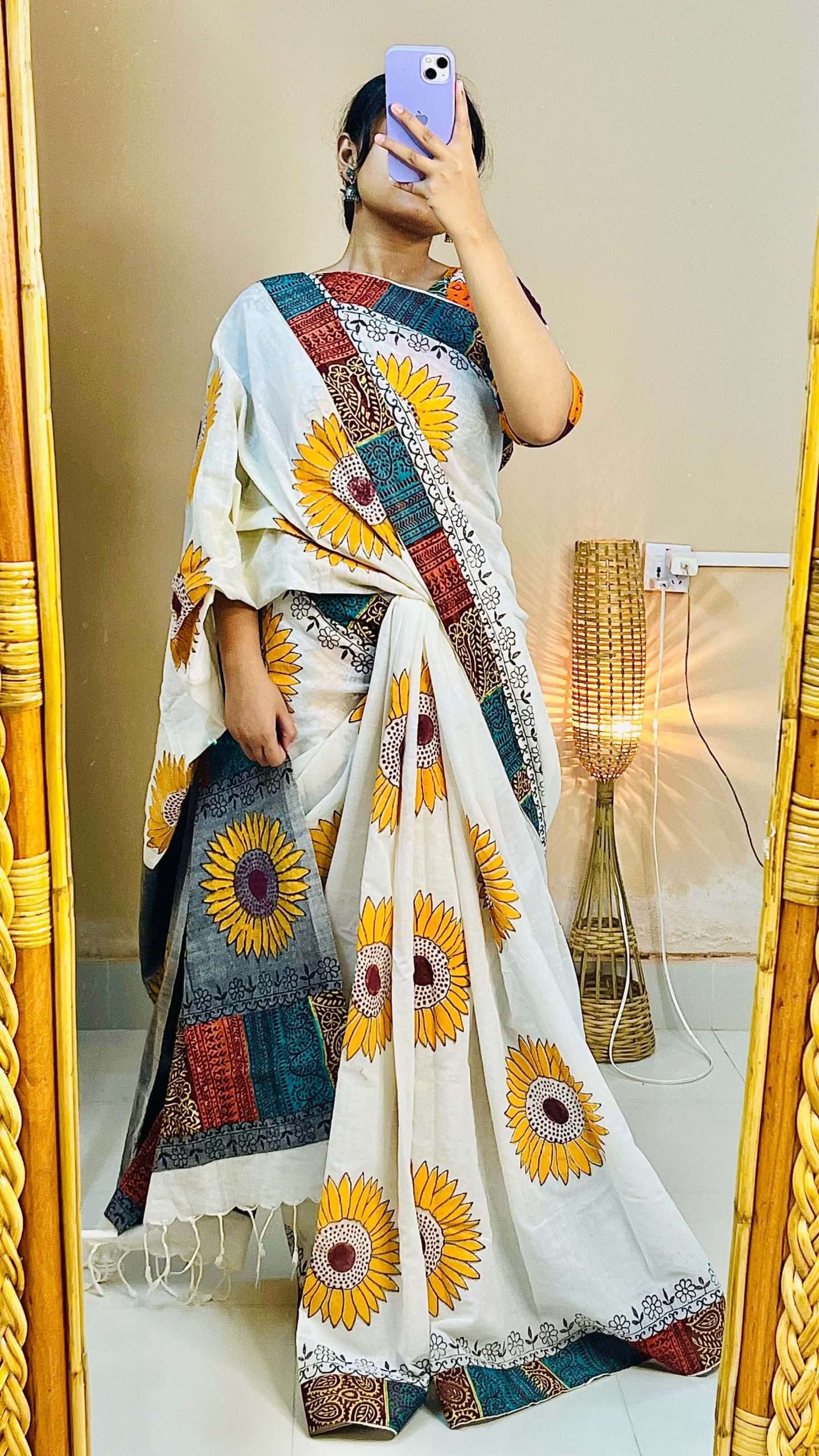 ১৪ হাতের পিওর সুতি শাড়ি (1)