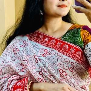 ১৪ হাতের পিওর সুতি শাড়ি (3)