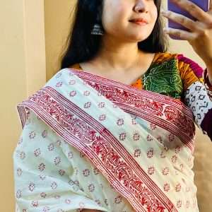 ১৪ হাতের পিওর সুতি শাড়ি (3)