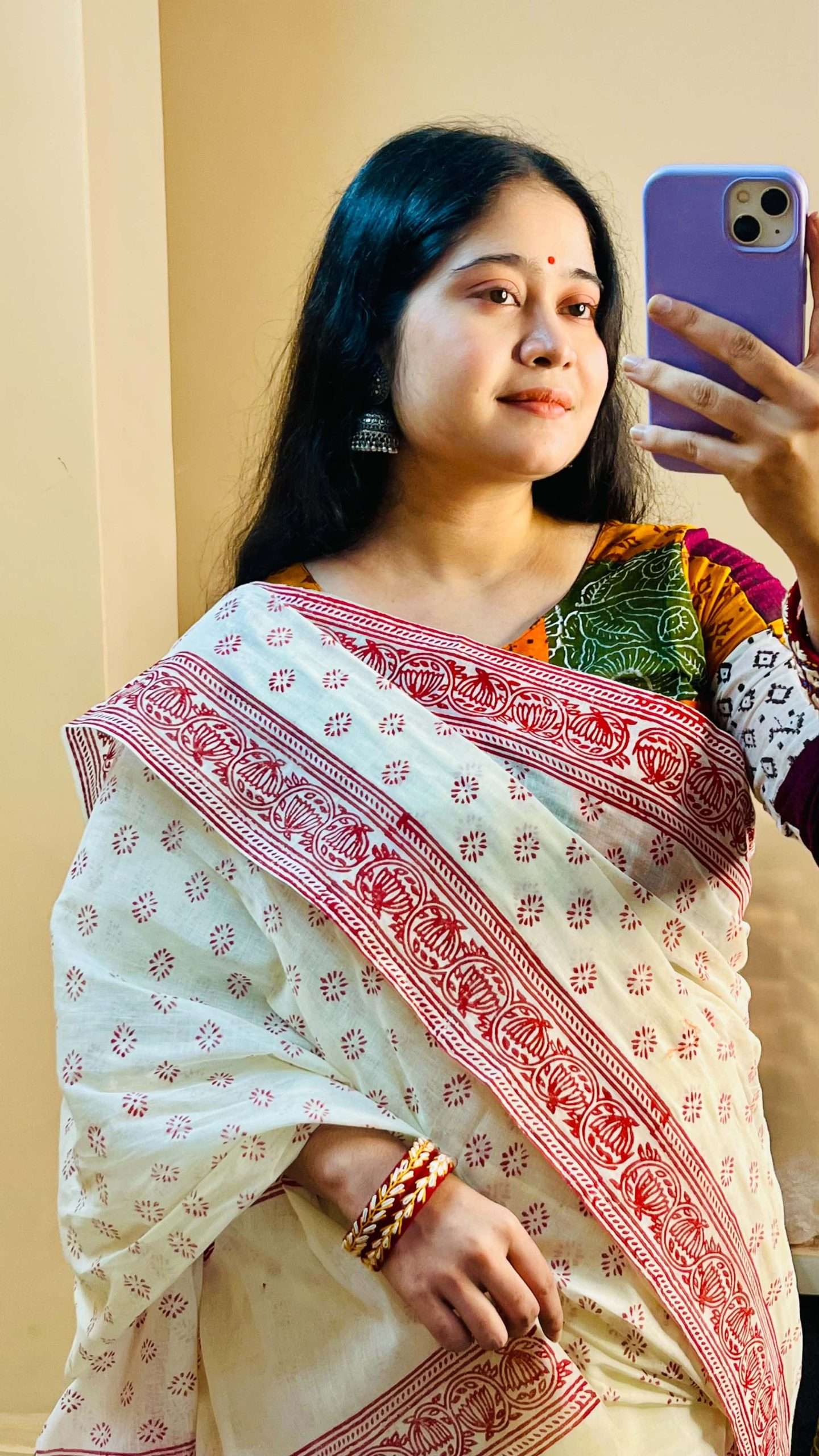 ১৪ হাতের পিওর সুতি শাড়ি (3)