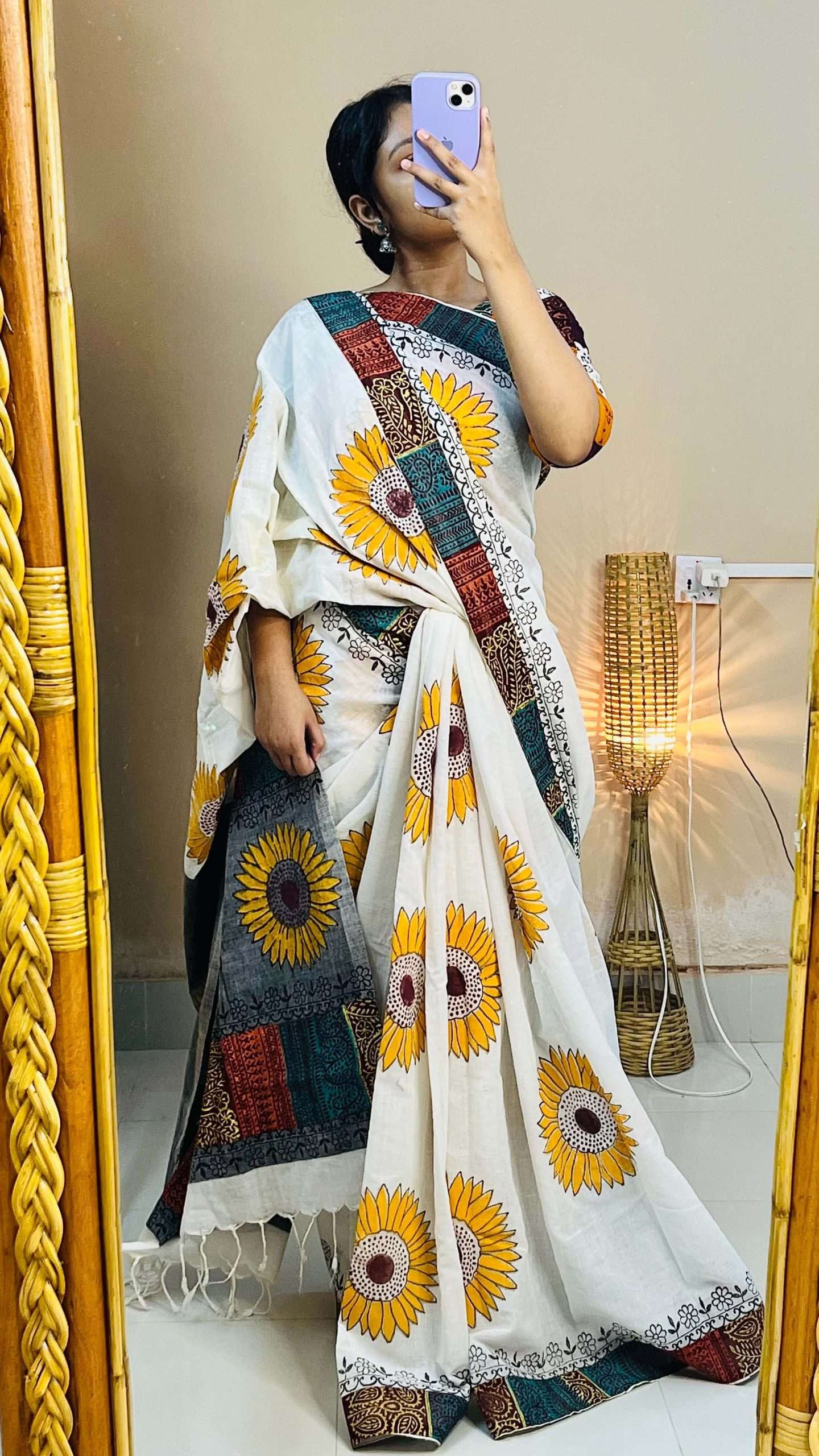 ১৪ হাতের পিওর সুতি শাড়ি (4)