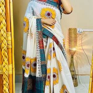 ১৪ হাতের পিওর সুতি শাড়ি (5)