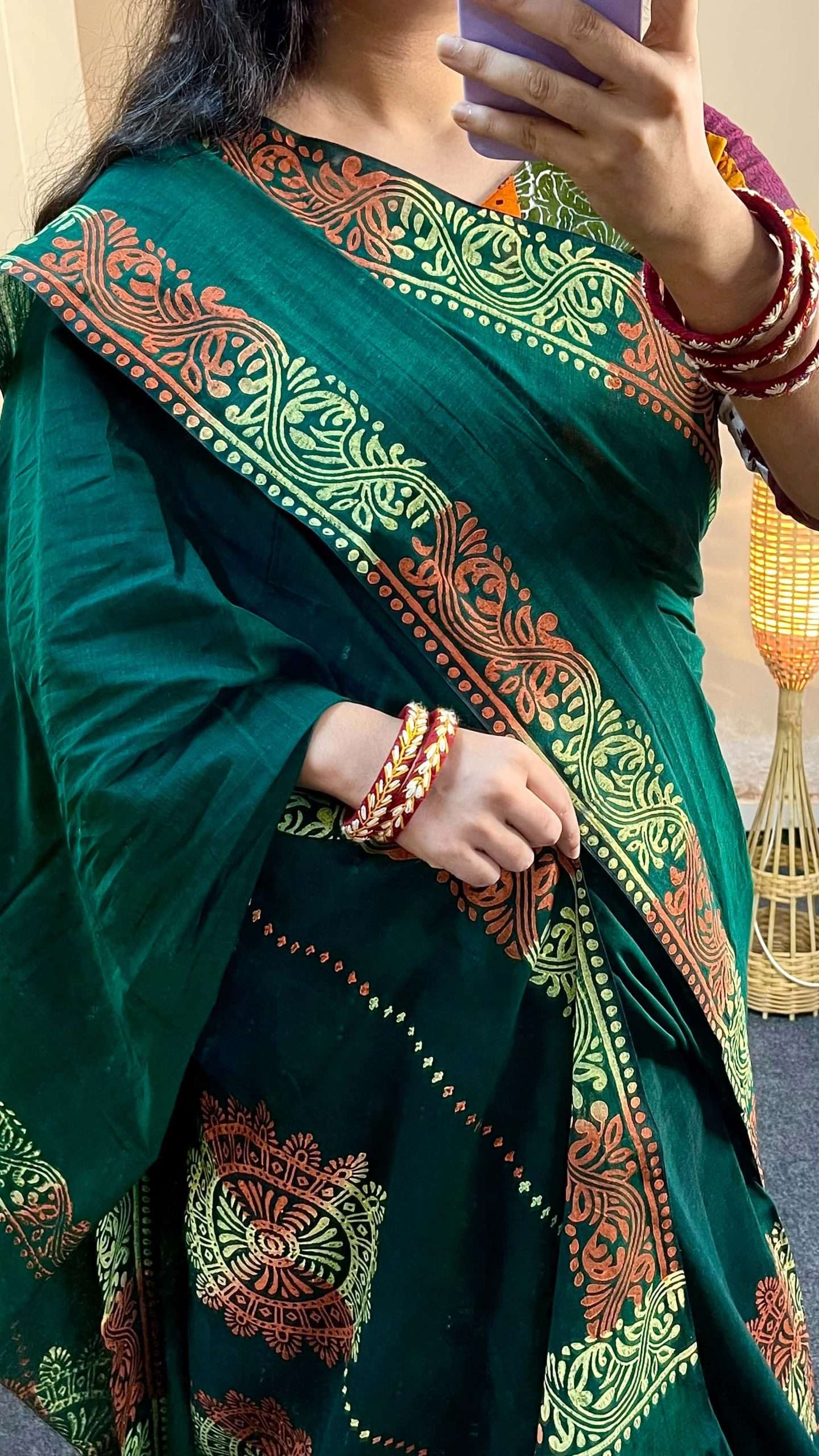 ১৪ হাতের পিওর সুতি শাড়ি (5)
