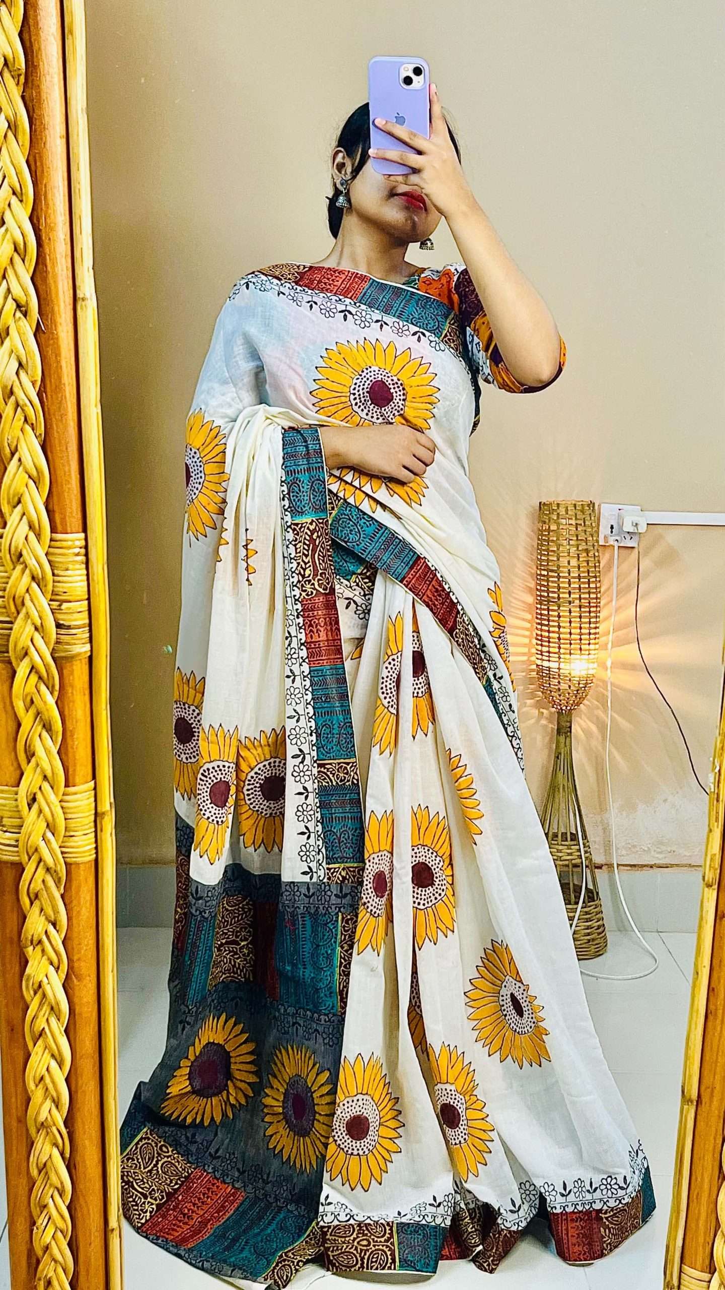 ১৪ হাতের পিওর সুতি শাড়ি (5)