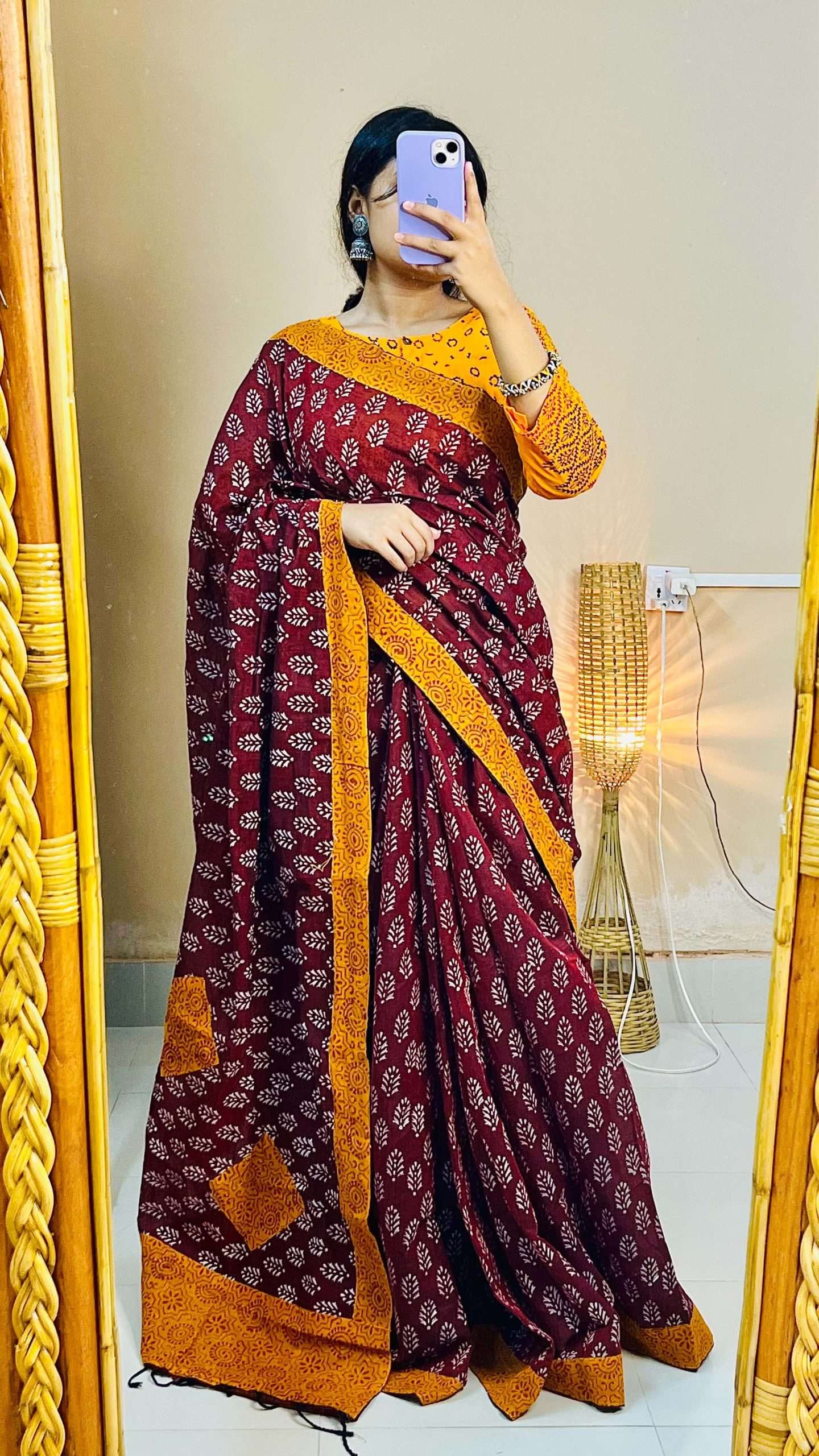 ১৪ হাতের পিওর সুতি শাড়ি (1)