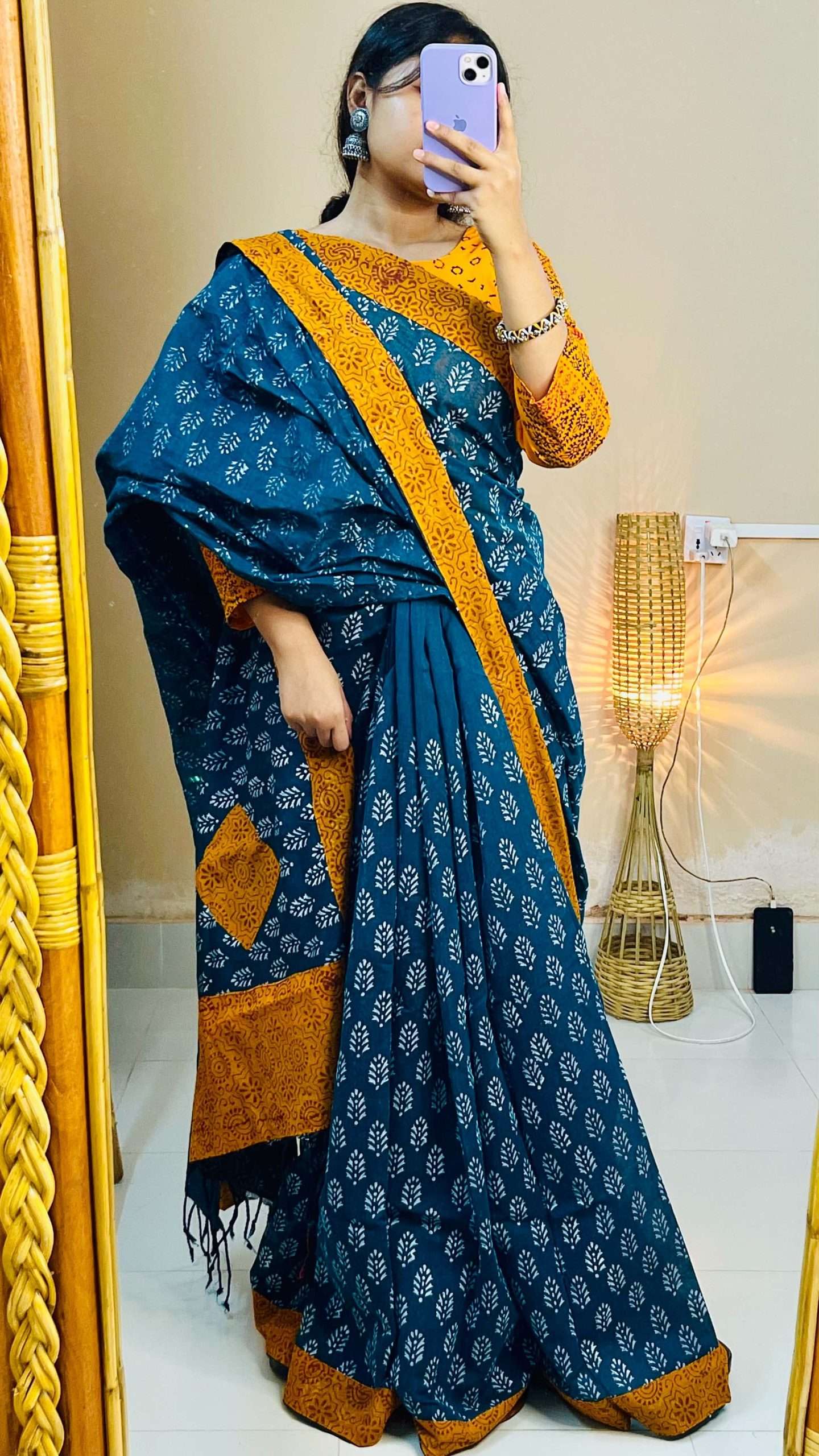 ১৪ হাতের পিওর সুতি শাড়ি (1)