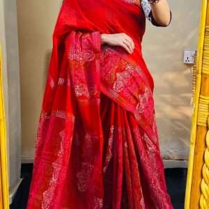 ১৪ হাতের পিওর সুতি শাড়ি (11)