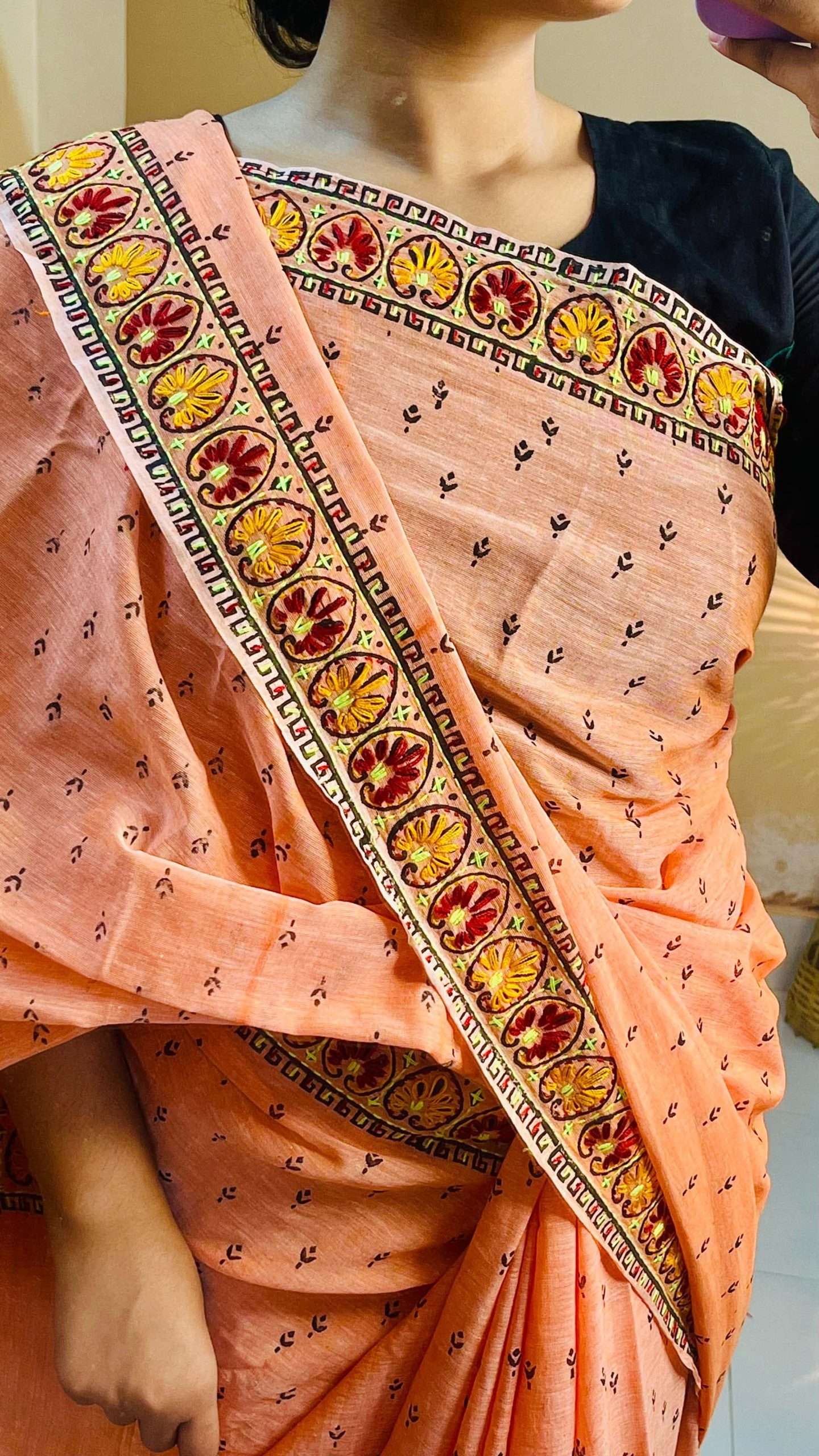১৪ হাতের পিওর সুতি শাড়ি (2)
