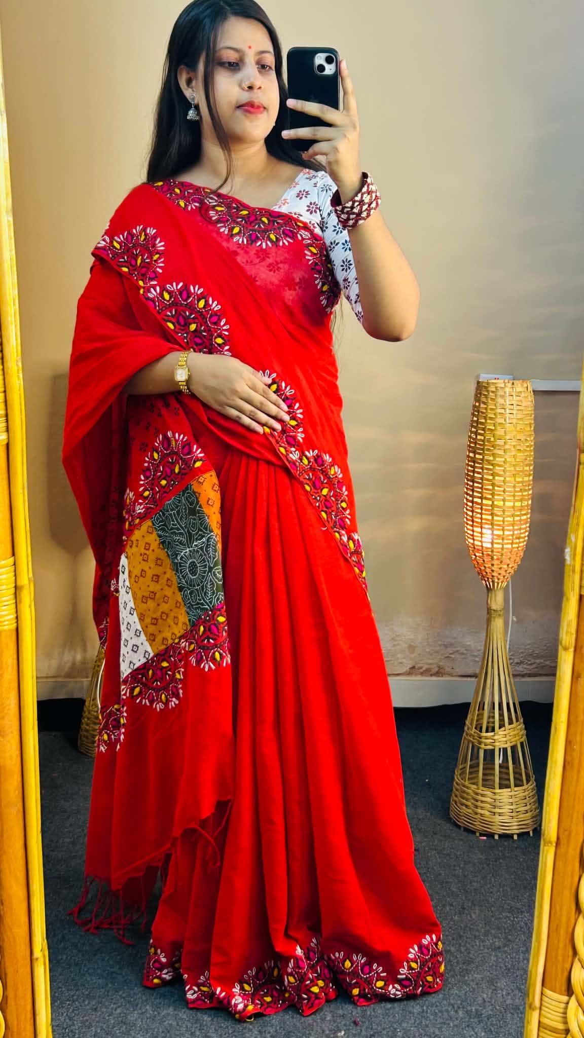 ১৪ হাতের পিওর সুতি শাড়ি (2)