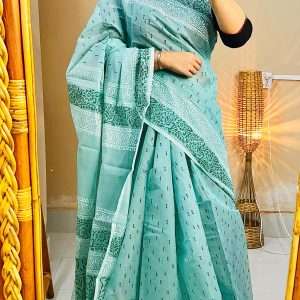 ১৪ হাতের পিওর সুতি শাড়ি (3)