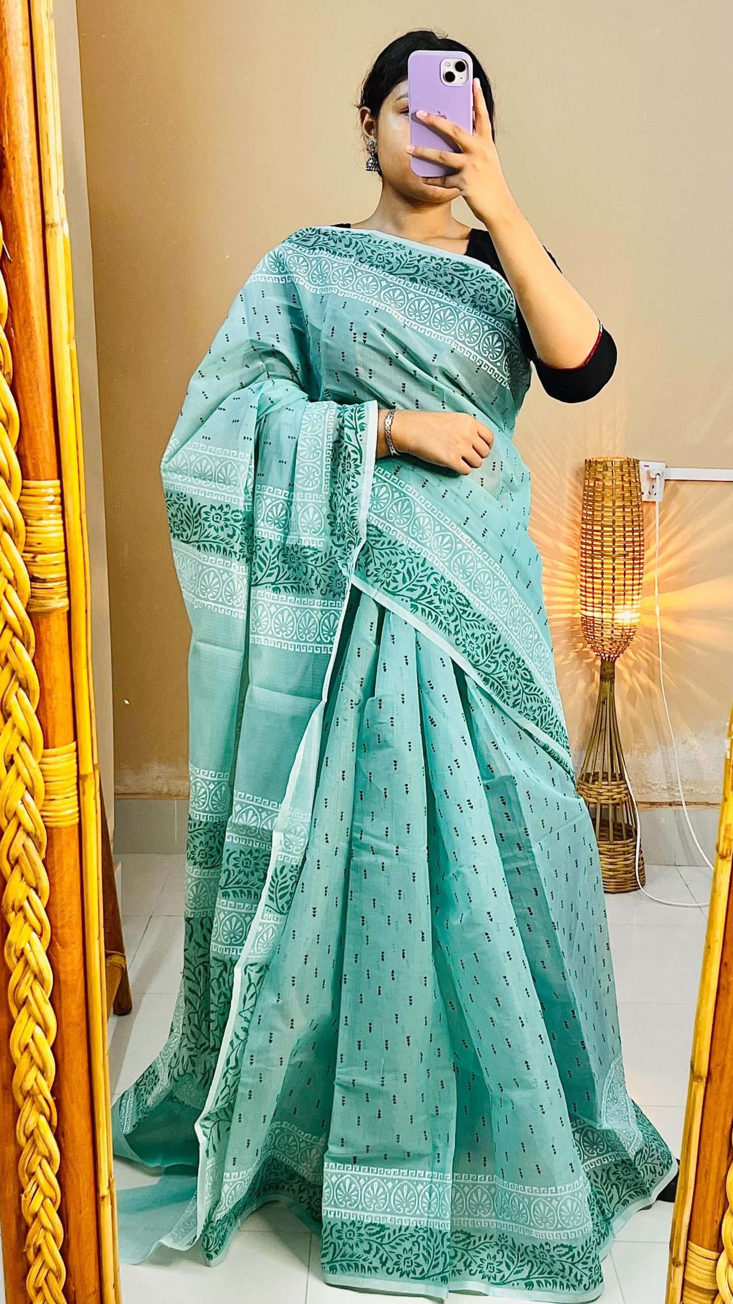 ১৪ হাতের পিওর সুতি শাড়ি (3)