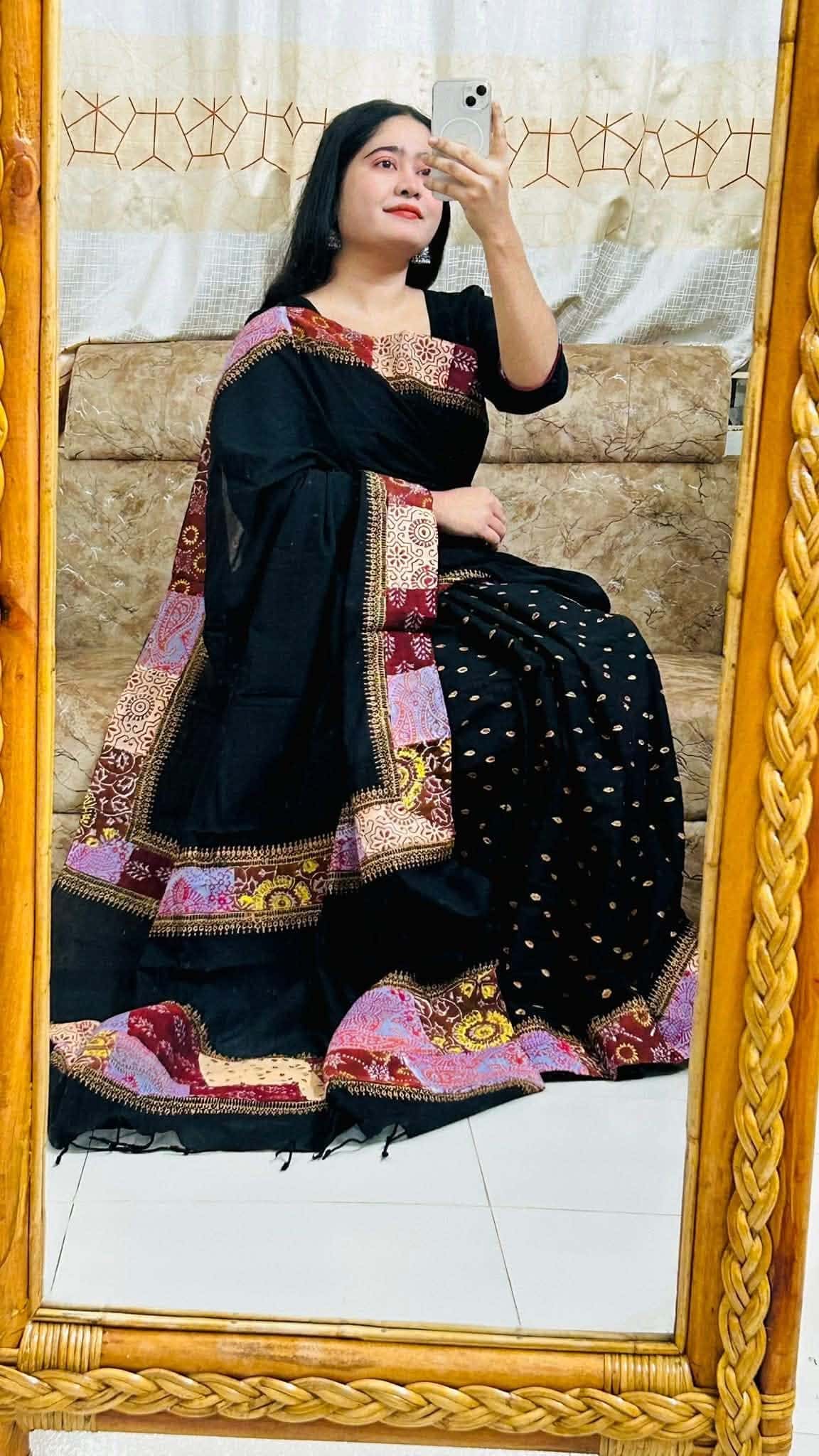 ১৪ হাতের পিওর সুতি শাড়ি (3)