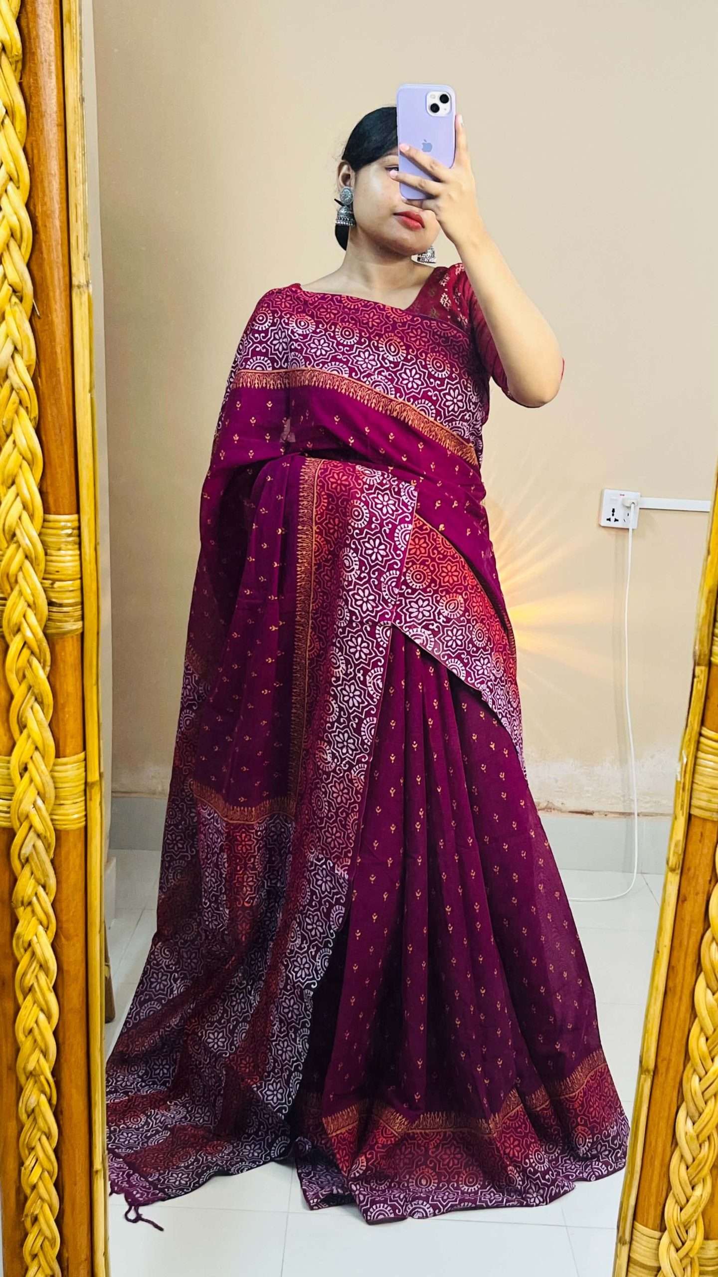 ১৪ হাতের পিওর সুতি শাড়ি (3)