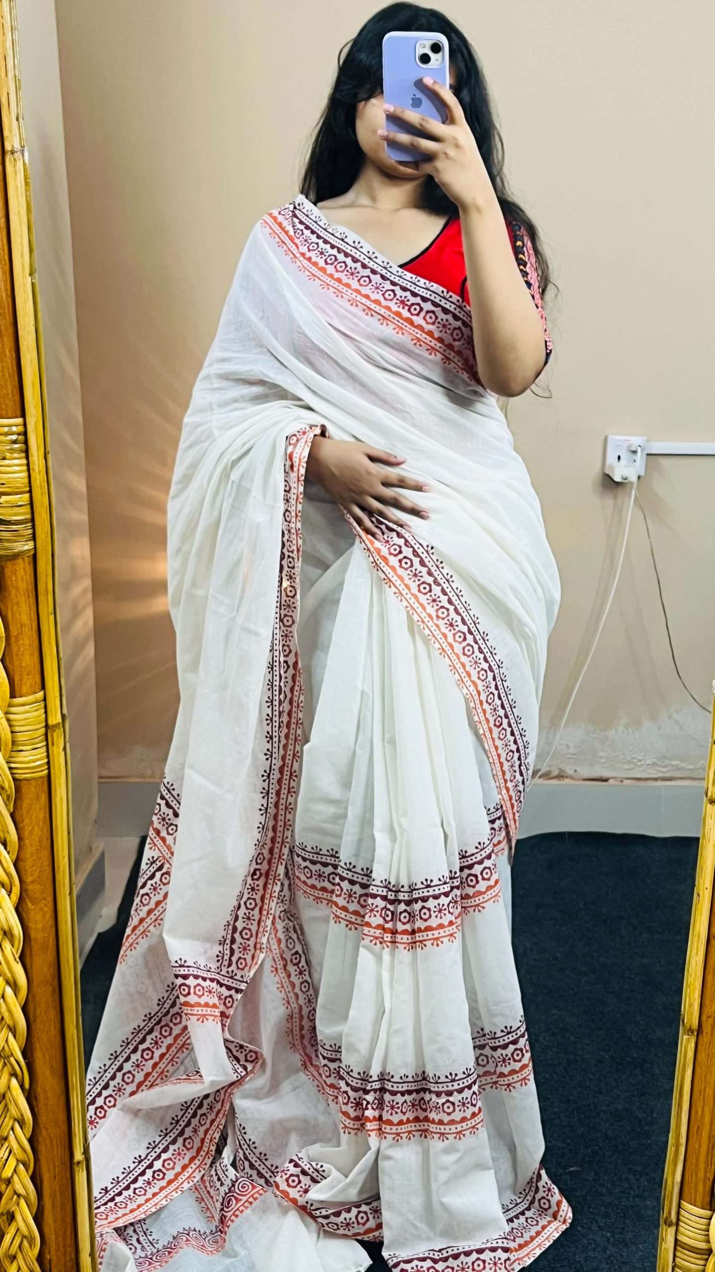 ১৪ হাতের পিওর সুতি শাড়ি (3)