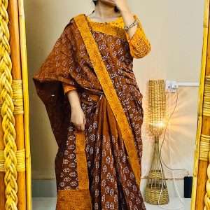 ১৪ হাতের পিওর সুতি শাড়ি (3)