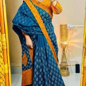 ১৪ হাতের পিওর সুতি শাড়ি