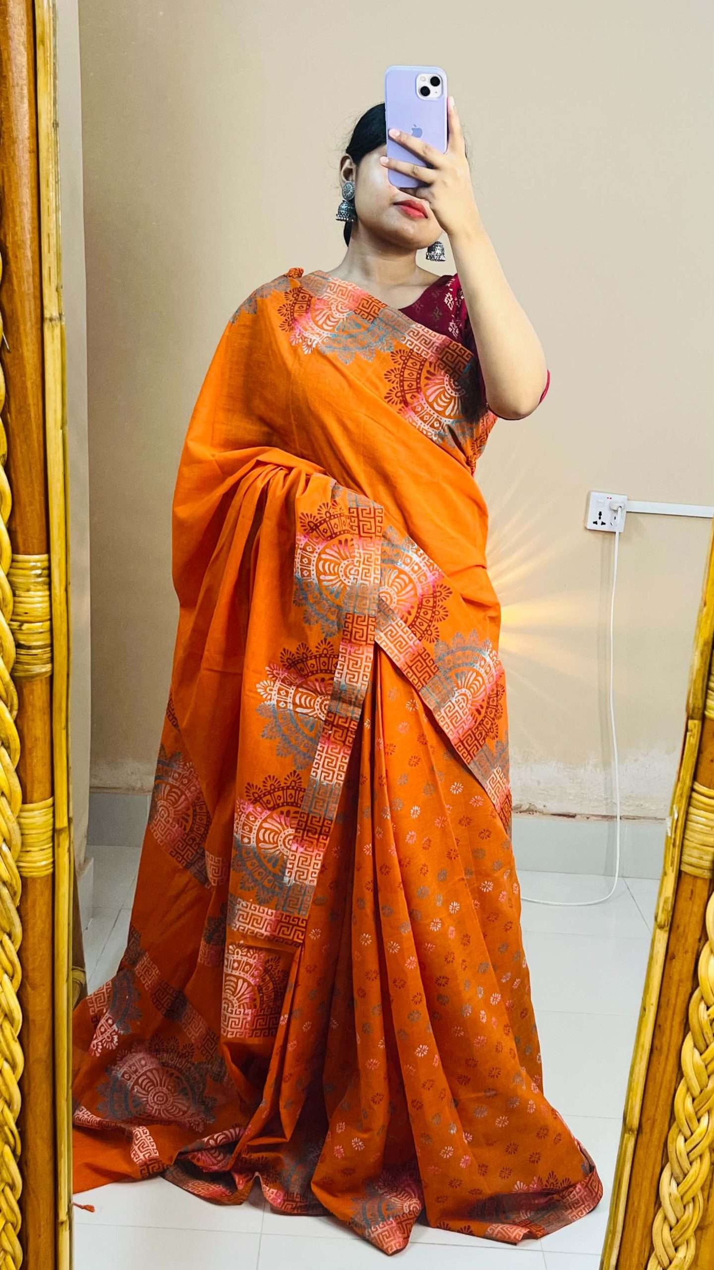 ১৪ হাতের পিওর সুতি শাড়ি (4)