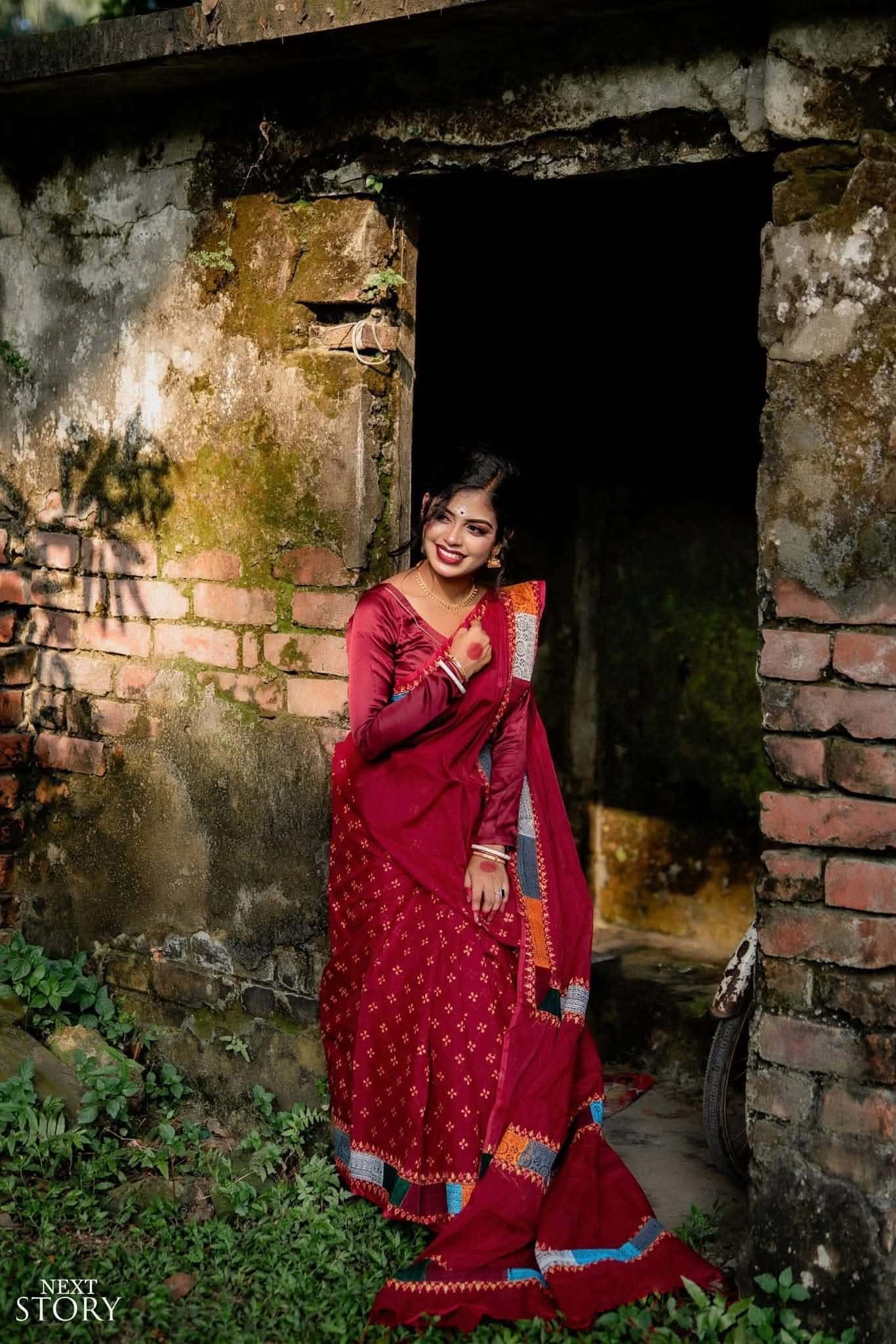 ১৪ হাতের পিওর সুতি শাড়ি (4)