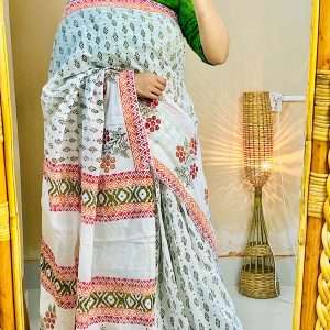 ১৪ হাতের পিওর সুতি শাড়ি (4)
