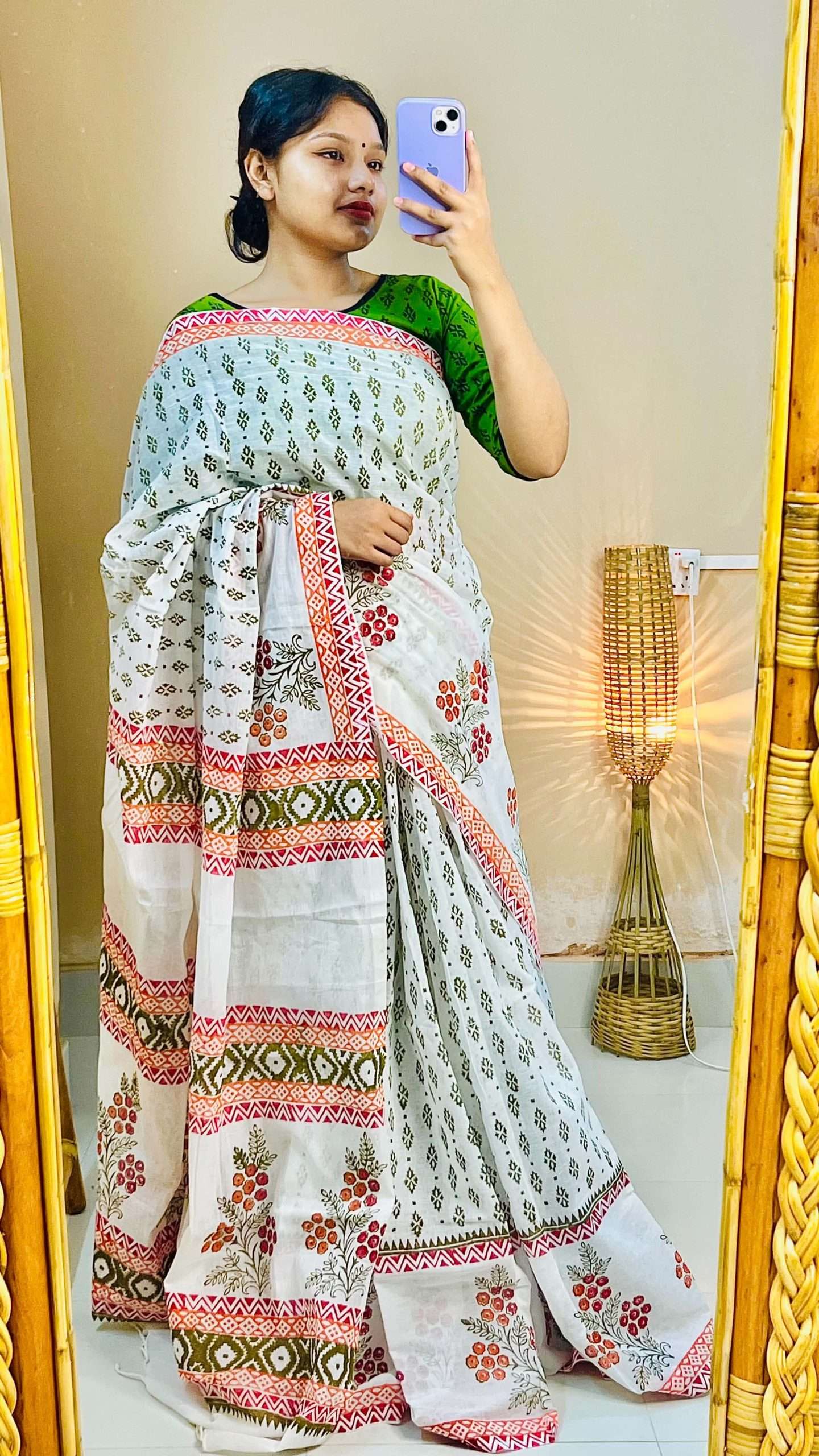 ১৪ হাতের পিওর সুতি শাড়ি (4)