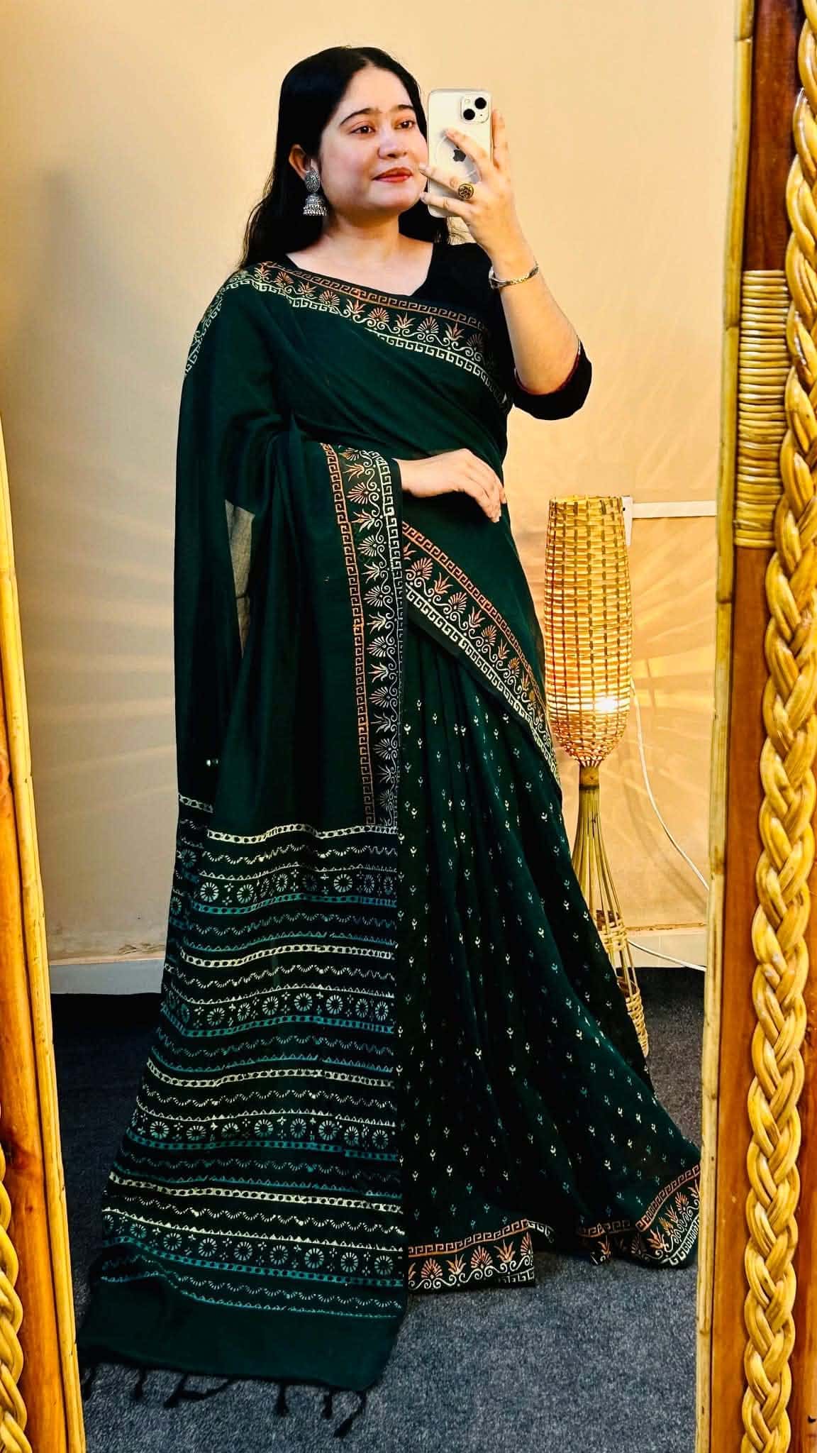 ১৪ হাতের পিওর সুতি শাড়ি (4)