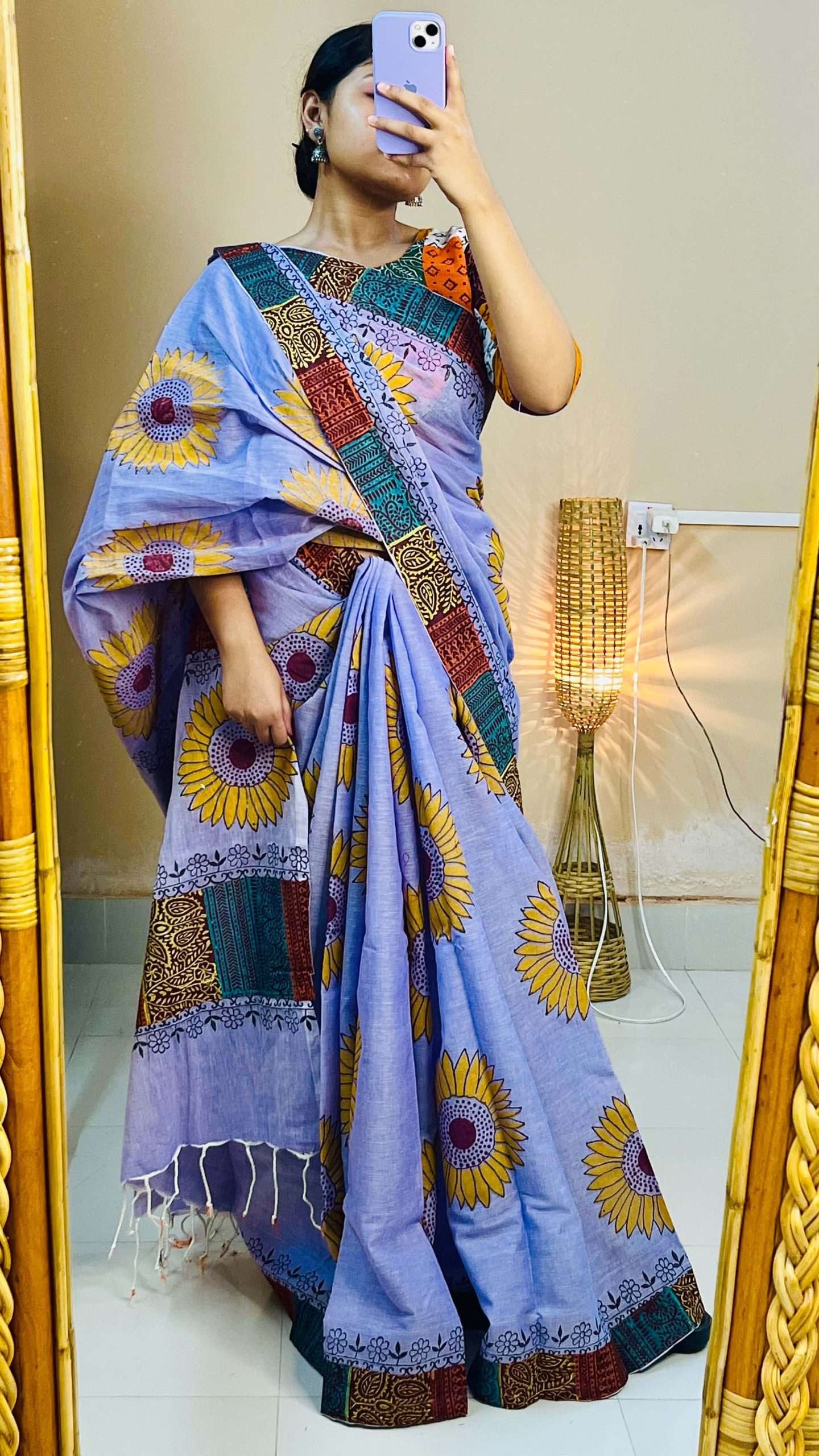১৪ হাতের পিওর সুতি শাড়ি (4)