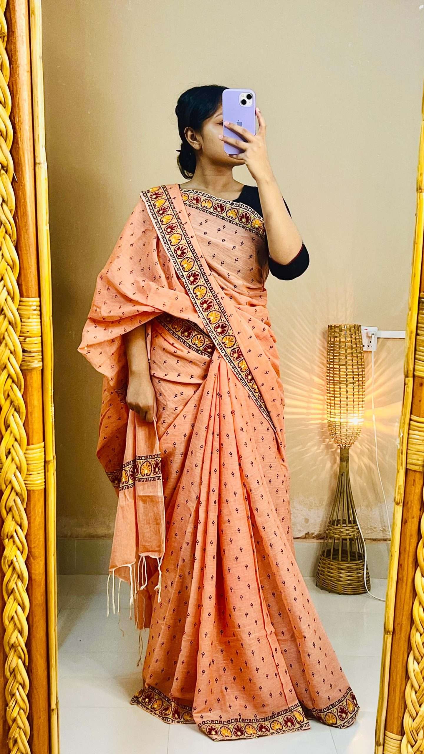 ১৪ হাতের পিওর সুতি শাড়ি (5)