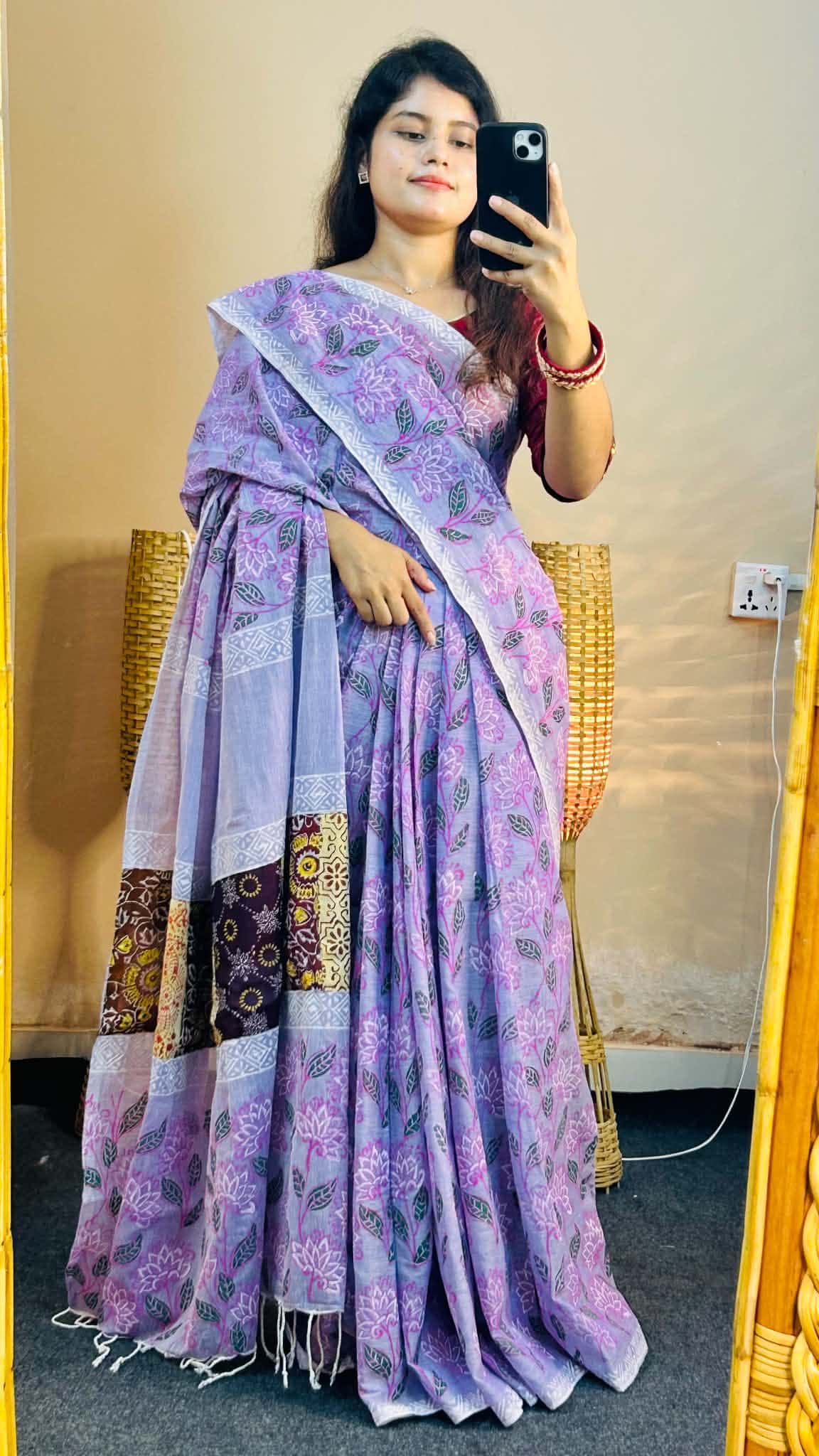 ১৪ হাতের পিওর সুতি শাড়ি (5)