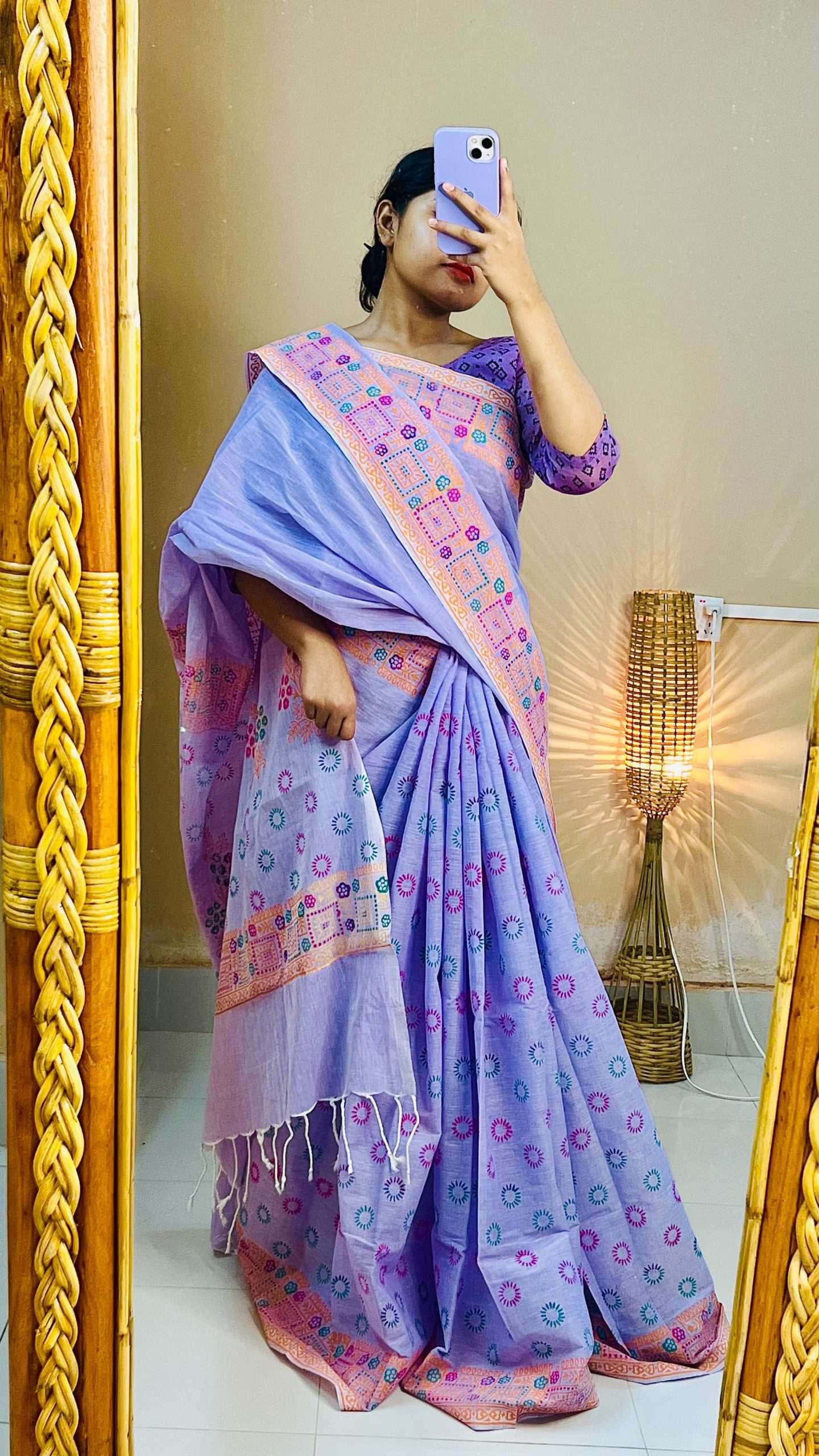 ১৪ হাতের পিওর সুতি শাড়ি (5)