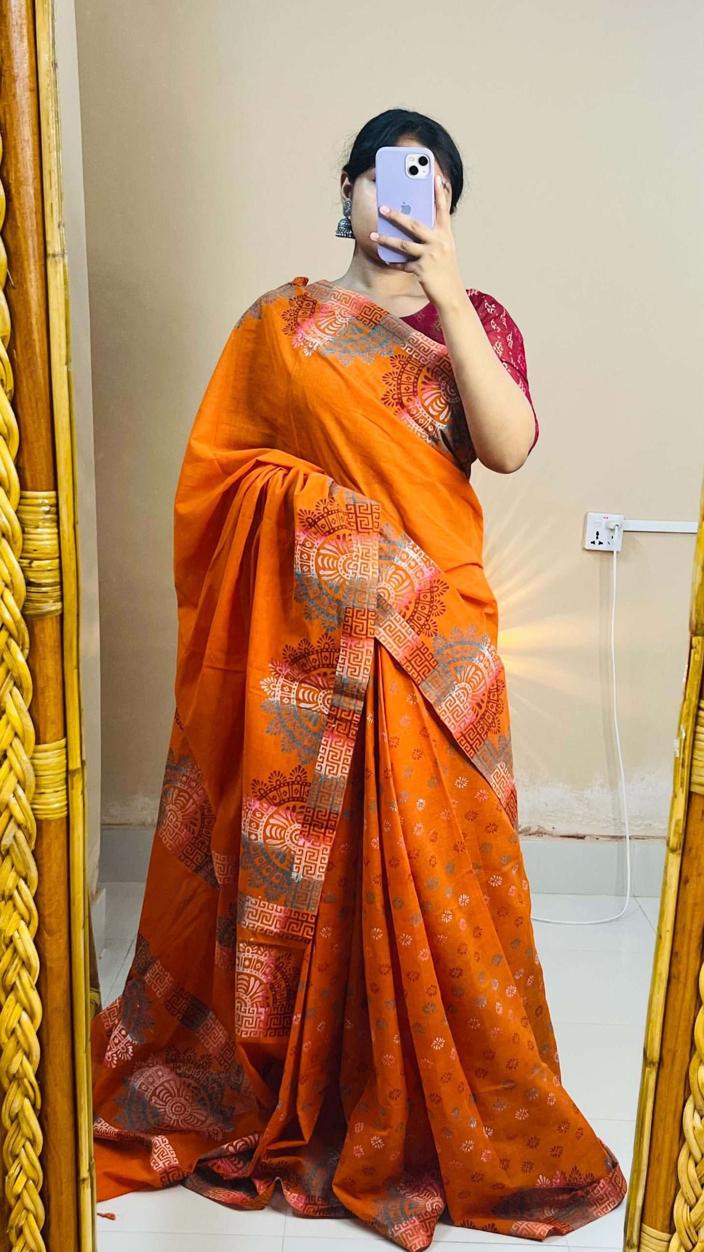 ১৪ হাতের পিওর সুতি শাড়ি (7)