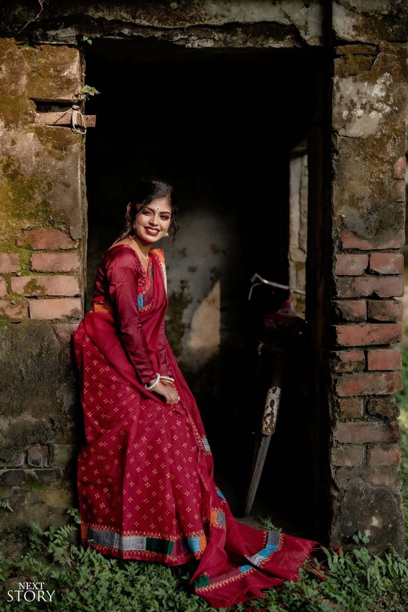 ১৪ হাতের পিওর সুতি শাড়ি (7)