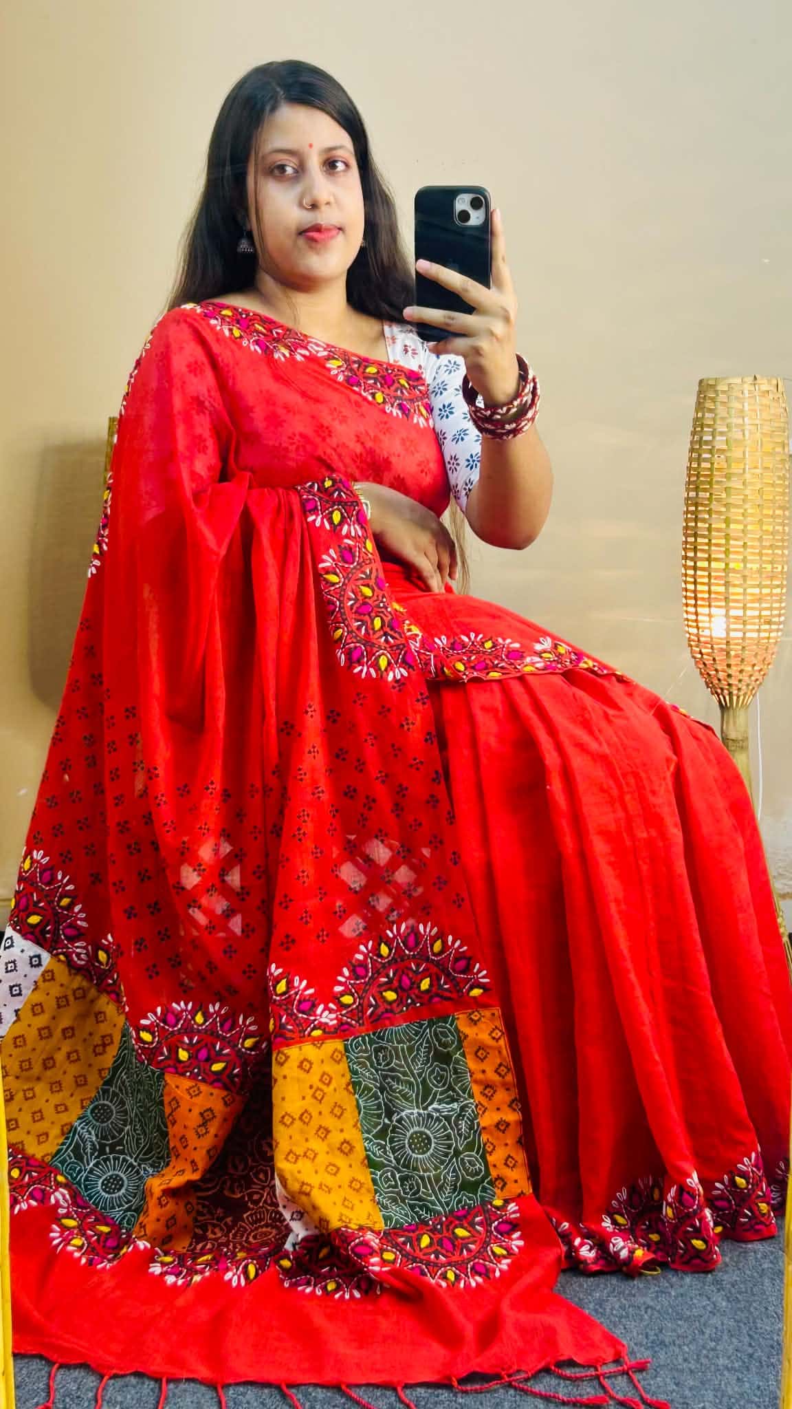 ১৪ হাতের পিওর সুতি শাড়ি (7)
