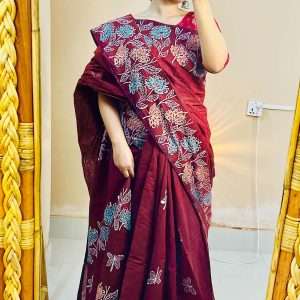 ১৪ হাতের পিওর সুতি শাড়ি (8)
